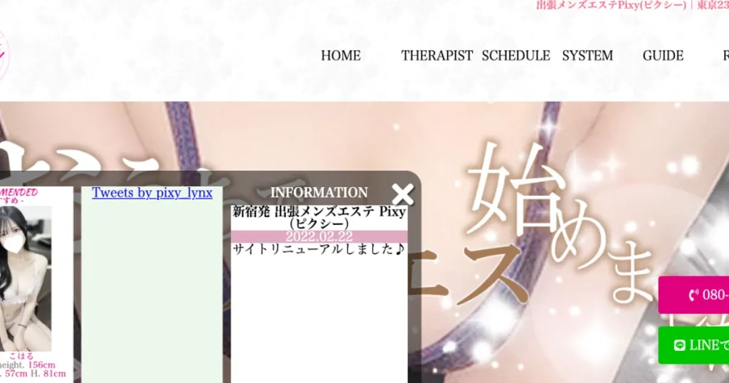 新宿メンズエステ｜Pixy ピクシーの口コミ＆体験談
