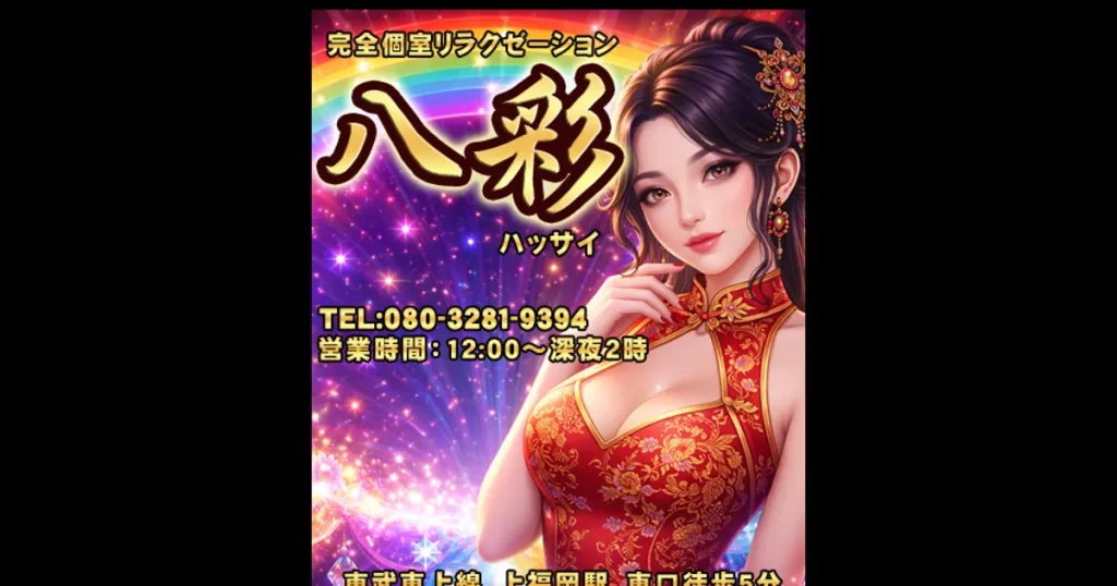 上福岡メンズエステ｜八彩の口コミ＆体験談