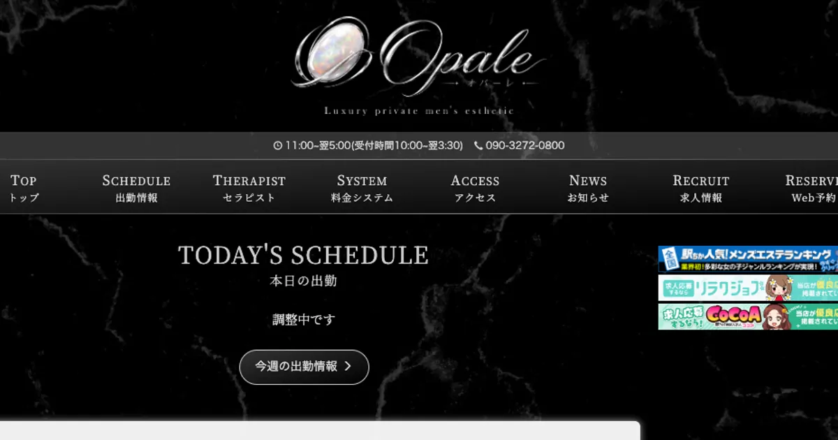 所沢メンズエステ｜Opale～オパーレ～の口コミ＆体験談