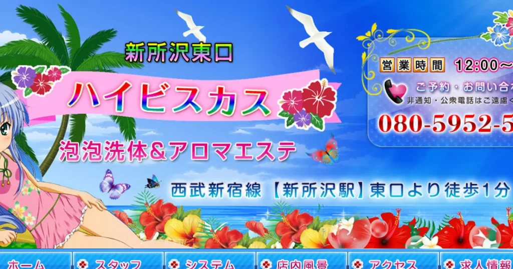 新所沢メンズエステ｜ハイビスカスの口コミ＆体験談