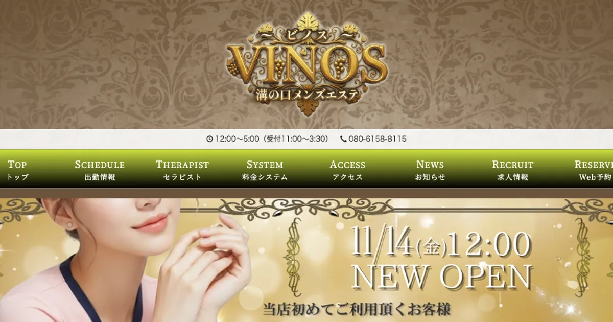溝の口メンズエステ｜VINOSの口コミ＆体験談