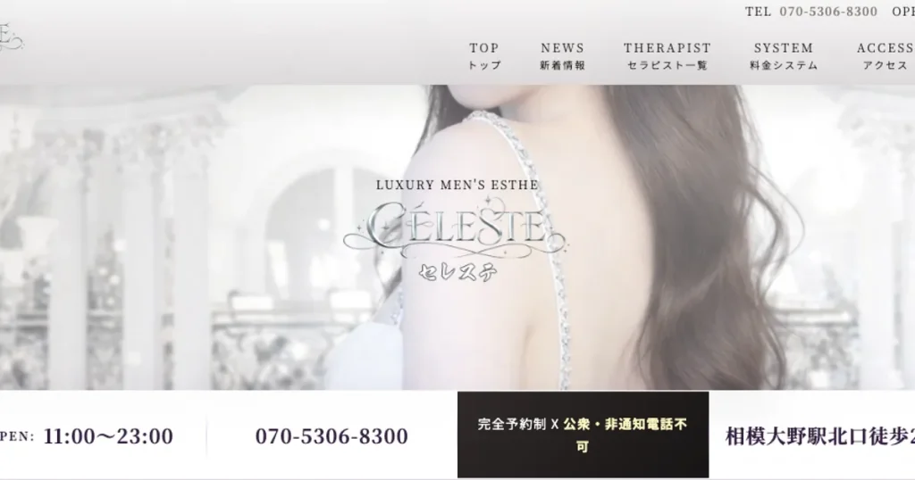 相模大野メンズエステ｜SELESTE～セレステ～の口コミ＆体験談