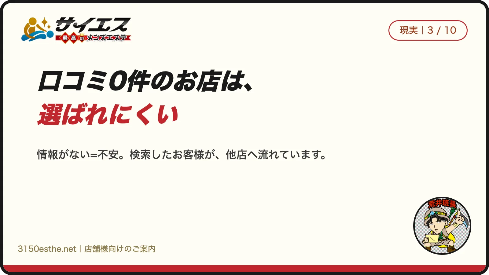 口コミ0件のお店は、選ばれにくい