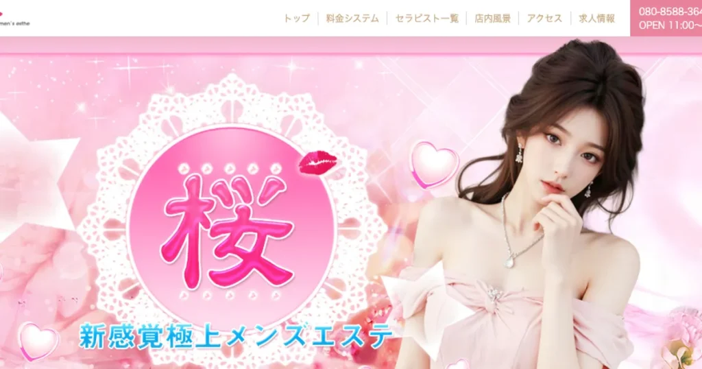 金町メンズエステ｜桜の口コミ＆体験談