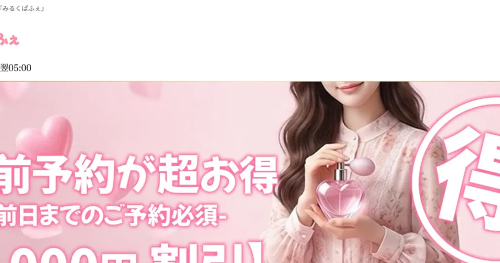 日本橋メンズエステ｜みるくぱふぇの口コミ＆体験談
